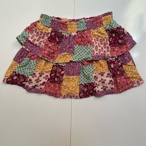 Jumping Beans Toddler Girls’ Pink Patchwork Two Tier Skirt, Size 5T